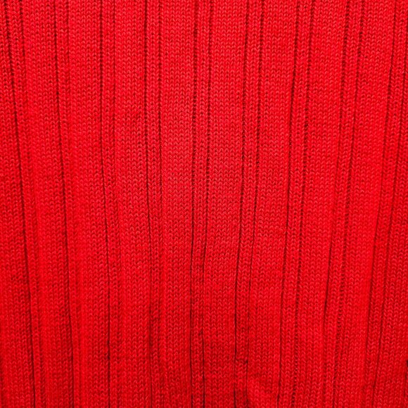 Liz & Co Women's 3X Bold Red Cable Knit Quarter-Zip Sweater Cotton Ribbed office - Picture 9 of 13